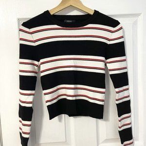 Striped Forever 21 cropped Ribbed sweater